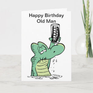 Carte d'anniversaire Old Man Croc