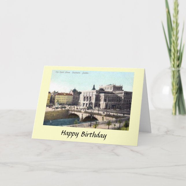 Carte d'anniversaire - Opéra, Stockholm, Suède (Devant)