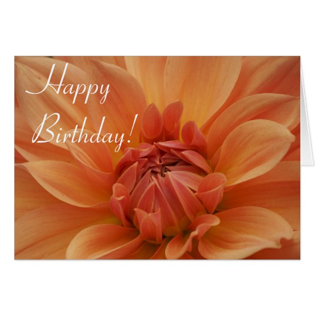 Carte d'anniversaire Orange Blossom (Devant horizontal)