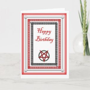 Carte d'anniversaire ordinaire pour Satanist/Démon