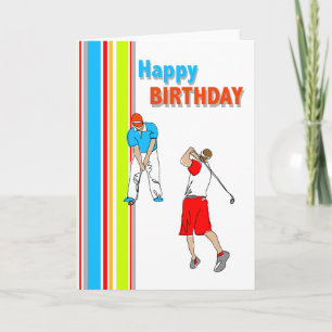 Carte d'anniversaire orientée de golf