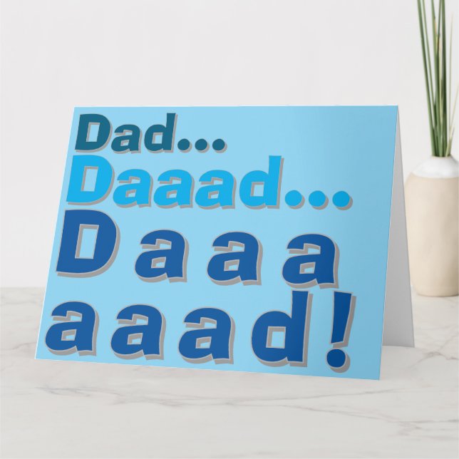 Carte d'anniversaire ou de Fête des pères papa (Devant)
