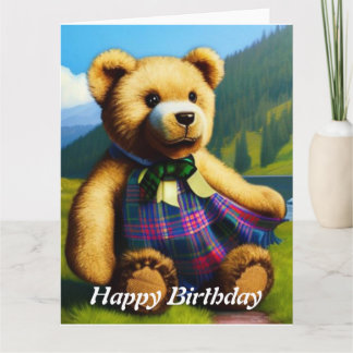 Carte d'anniversaire Ourson en peluche