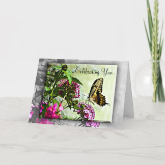 Carte d'anniversaire papillon