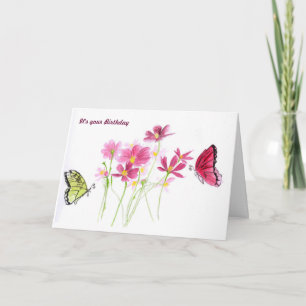 Carte d'anniversaire papillon