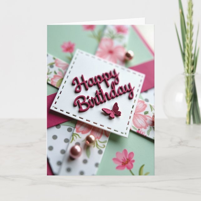 Carte d'anniversaire Papillon de Baie (Devant)