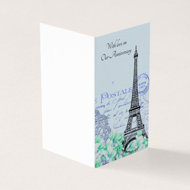 Carte d'anniversaire Paris personnalisable (Outside)