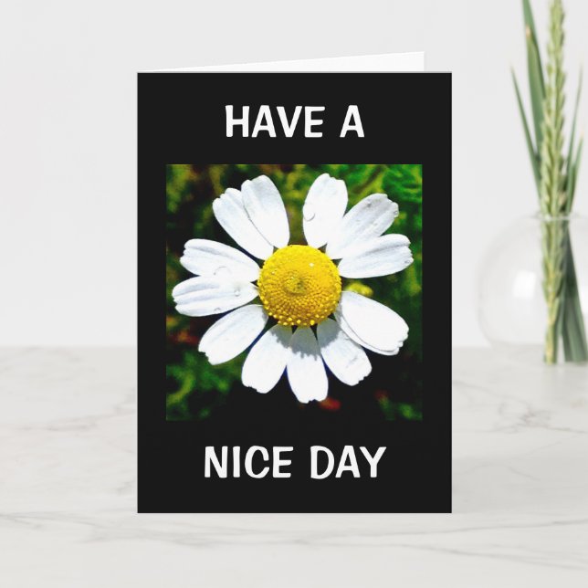 Carte d'anniversaire 'Passez une bonne journée' (Devant)