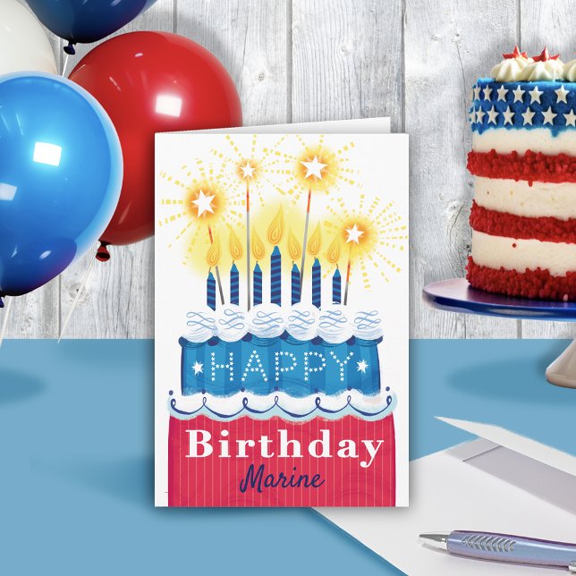 Carte d'anniversaire patriotique (Créateur téléchargé)