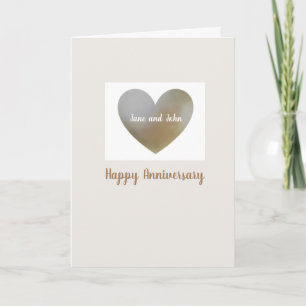 Carte d'anniversaire Pearl heart - personnalisée