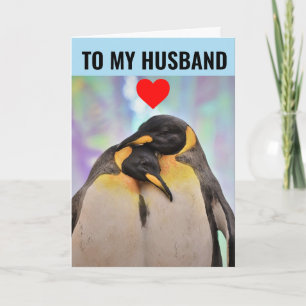 CARTE D'ANNIVERSAIRE PENGUIN POUR MARI