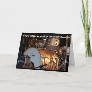 Carte d'anniversaire percussionniste tambour pour 