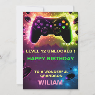 Carte d'anniversaire PersonaliZed Gamer