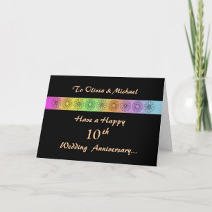 Carte d'anniversaire personnalisable 10 ans