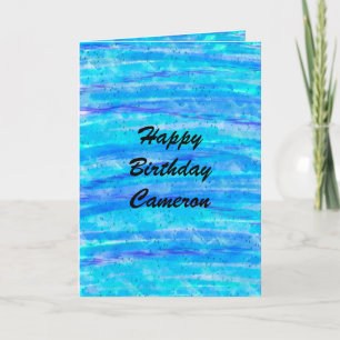 Carte d'anniversaire Personnalisé bleu et violet