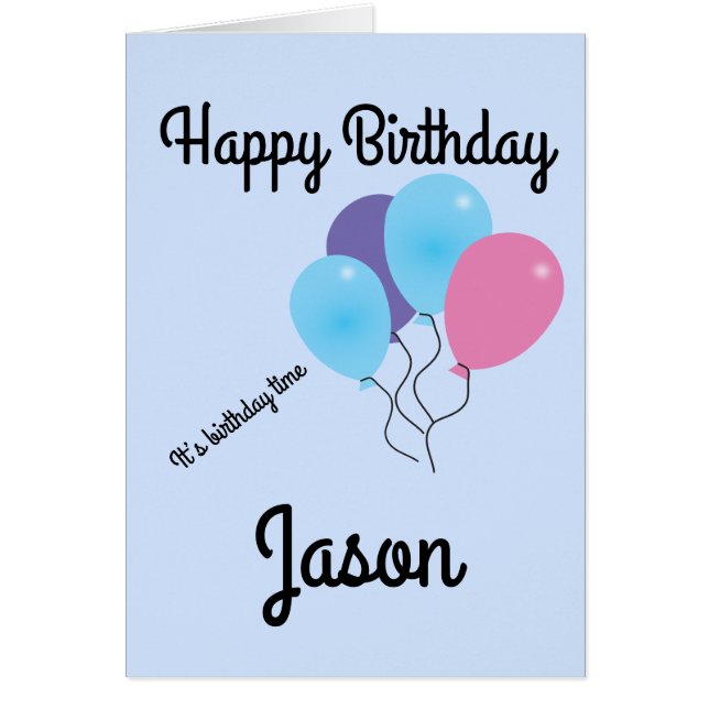 Carte d'anniversaire personnalisée (Devant)