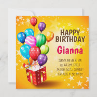 Carte d'anniversaire personnalisée