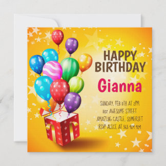 Carte d'anniversaire personnalisée