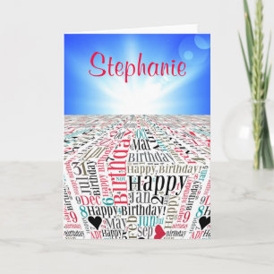 Carte d'anniversaire personnalisée