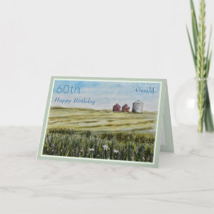 Carte d'anniversaire personnalisée 60e Pittoresque