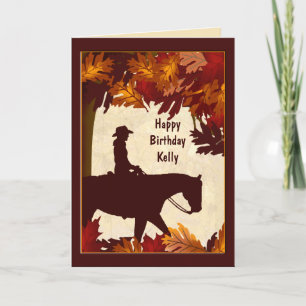 Carte d'anniversaire personnalisée automne