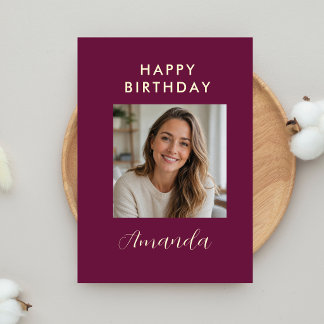 Carte d'anniversaire personnalisée avec photo