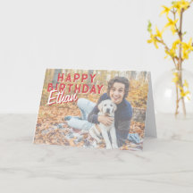 Carte d'anniversaire personnalisée avec photo pour