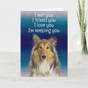 Carte d'anniversaire personnalisée Collie