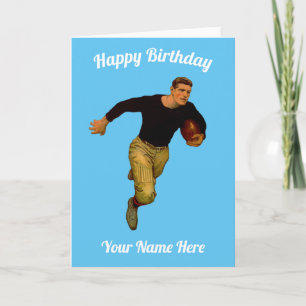 Carte d'anniversaire personnalisée de football amé