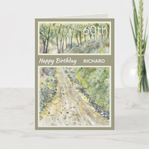 Carte d'anniversaire personnalisée de la 60e Monta