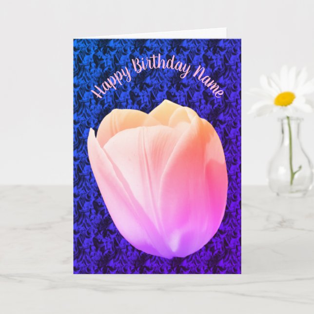 Carte d'anniversaire personnalisée de l'Art de la  (Petite plante)