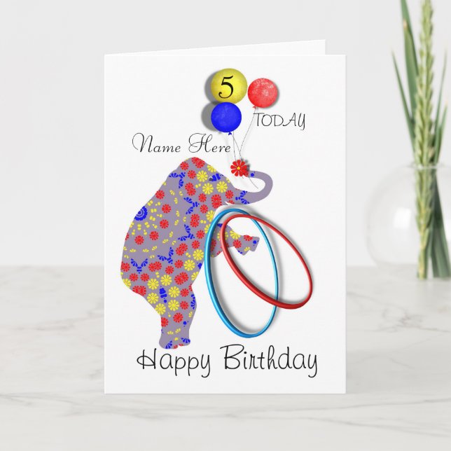 Carte d'anniversaire personnalisée de l'enfant (Devant)
