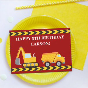 Carte d'anniversaire personnalisée Enfants Camion 