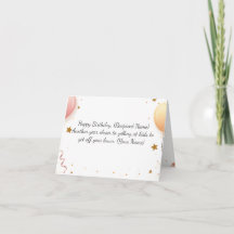 Carte d'anniversaire personnalisée et heureuse
