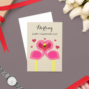 Carte d'anniversaire personnalisée Flamant rose Lo