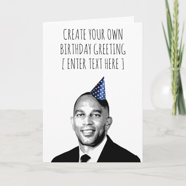Carte d'anniversaire personnalisée Hakeem Jeffries (Devant)