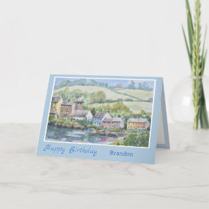 Carte d'anniversaire personnalisée Irish Seaside T