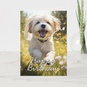 Carte d'anniversaire personnalisée Lhasa Apso