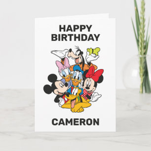 Carte d'anniversaire personnalisée Mickey et ses a