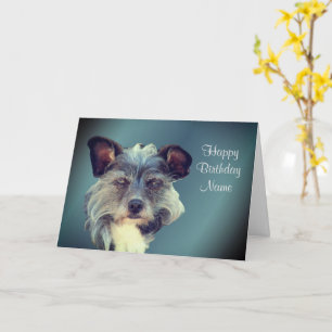 Carte d'anniversaire personnalisée Mix Mutt Terrie