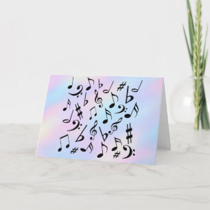Carte d'anniversaire personnalisée Notes de musi