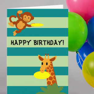 Carte d'anniversaire personnalisée par jungle de
