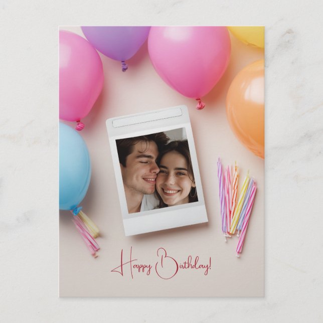 Carte d'anniversaire personnalisée Poloraid (Devant)