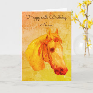 Carte d'anniversaire personnalisée pour Cheval d'A