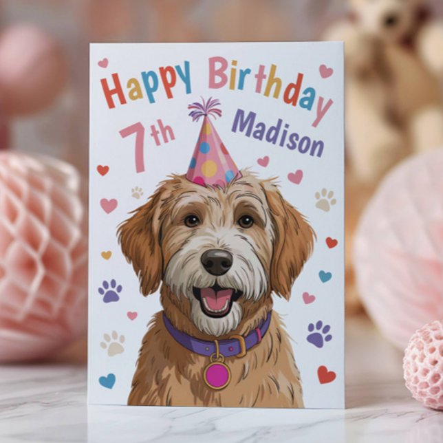 Carte d'anniversaire personnalisée pour chien mign (Créateur téléchargé)