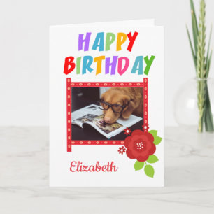 Carte d'anniversaire personnalisée pour chien phot