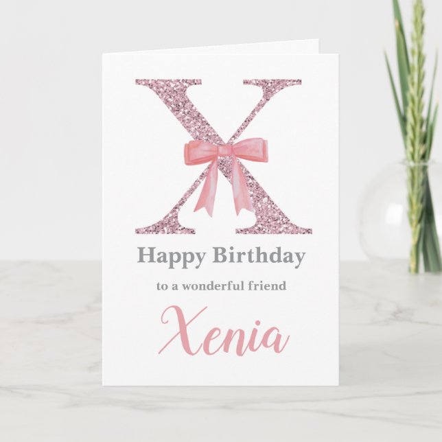 Carte d'anniversaire personnalisée pour elle - Let (Devant)
