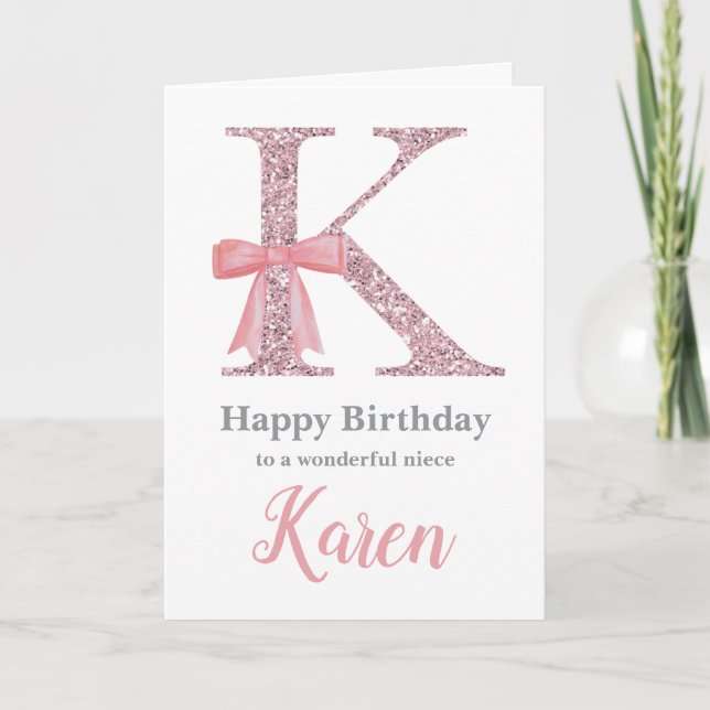 Carte d'anniversaire personnalisée pour elle - Let (Devant)