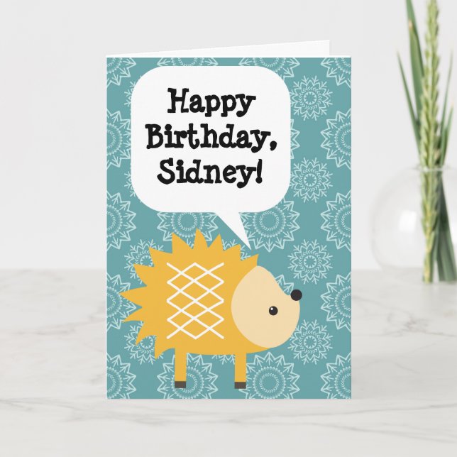 Carte d'anniversaire personnalisée pour enfants Hé (Devant)