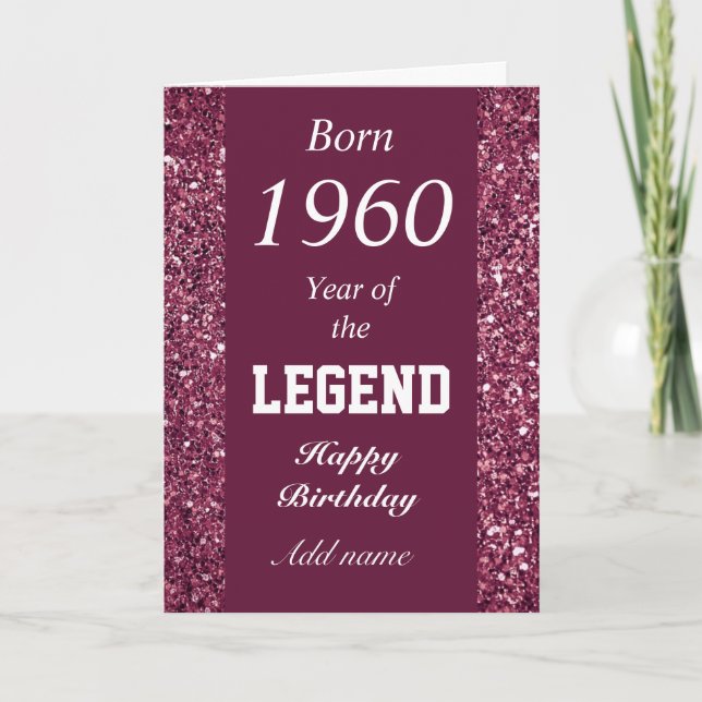 Carte d'anniversaire personnalisée pour l'année de (Devant)
